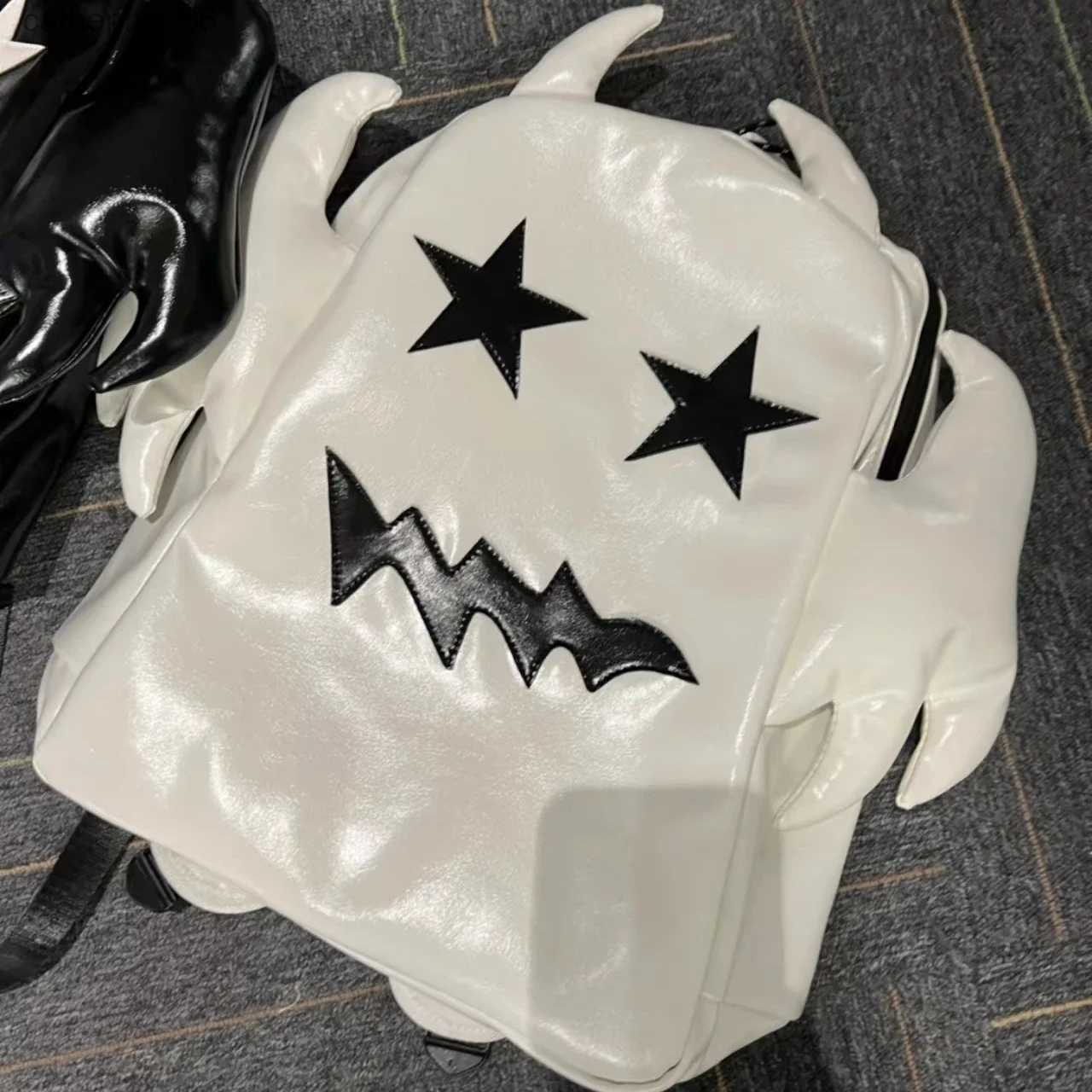 Backpacks Y2k Backpack Cool Devil Boys Girls School Books Bags Large Capacity Laptop Backpacks Vintage Harajuku Soft Rucksack for StudentL231108