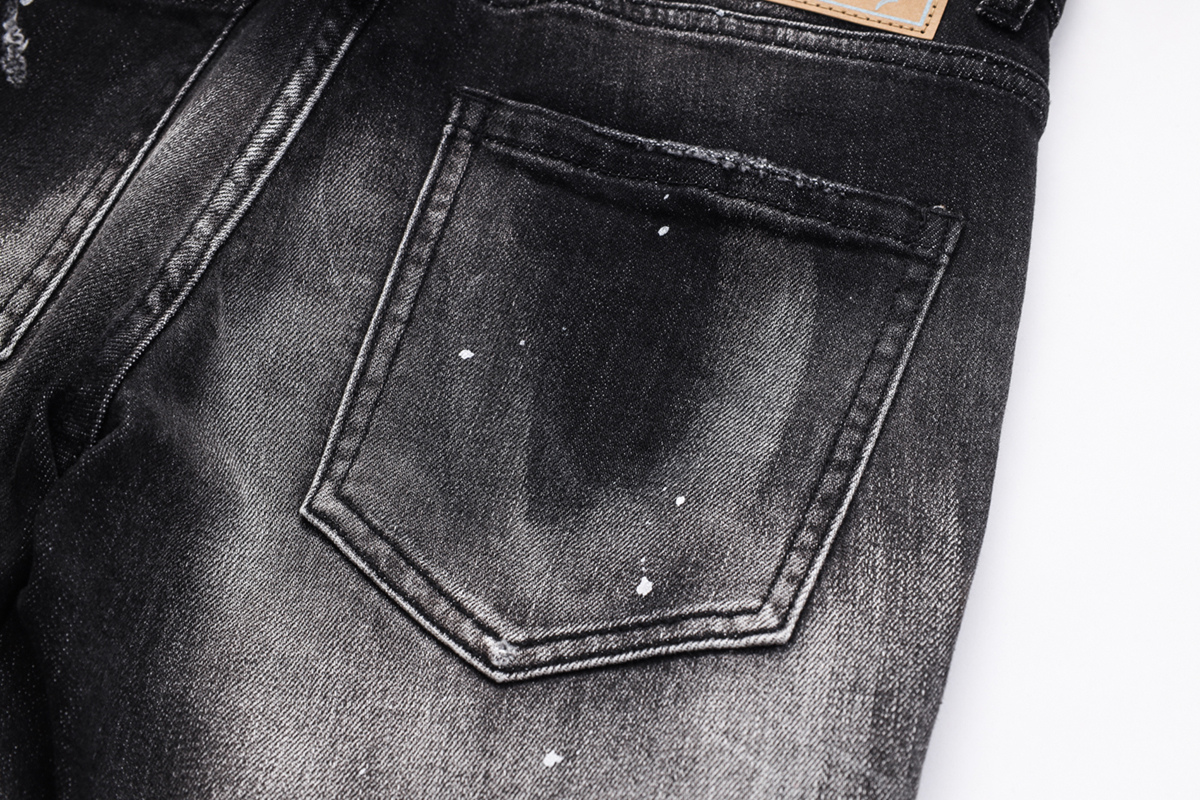 Plein Philipps pp casual PP Men's jeans Original design black straight 408 top Stretch denim jeans pant ZC5H