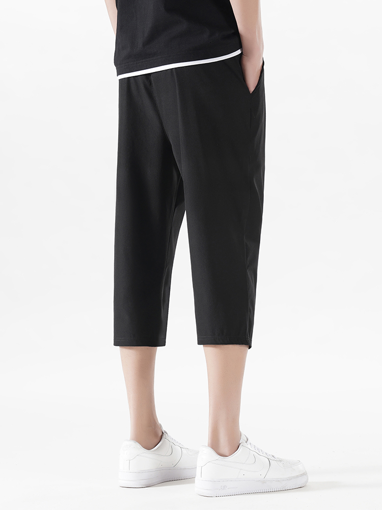 Men's Shorts Summer Short Men's Breeches Breathable Cooling Nylon Spandex Sportswear Loose Cardigan Pants Men's 3/4 Casual Shorts Plus 