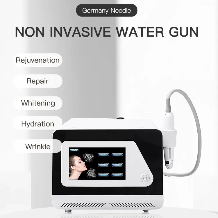 Unique Design Needleless Transdermal Mesotherapy Machine Water Jet Moisture Skin Whiten Melanin Inhibiting Pore Contraction Aging Spot Wrinkle Acne Re