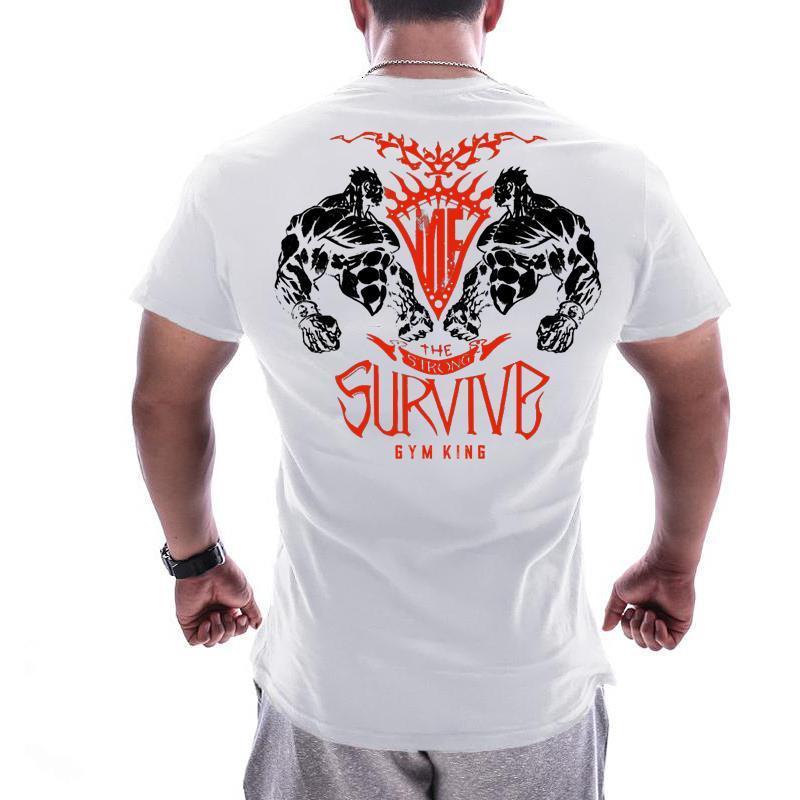 Mens TShirts T Shirt Bodybuilding Clothing Short sleeve Men Fashion European big size Casual For Male tops fitness oversized 230407