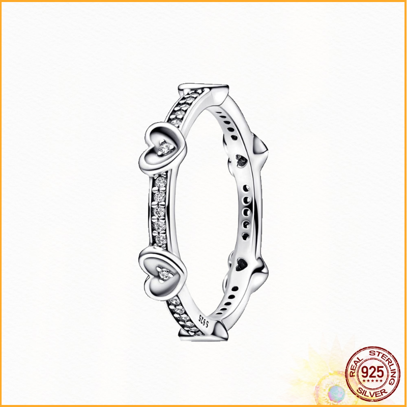New 925 Sterling Silver Heart Cushion Couple Rings Series Ladies Ring Anniversary Gift Jewelry Free Delivery