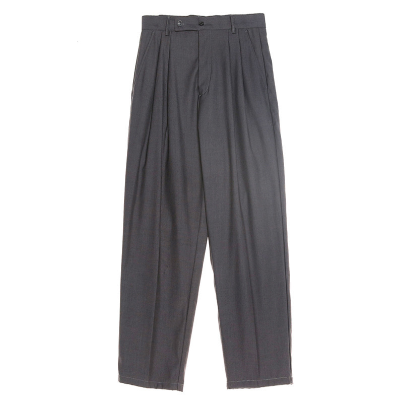 Mens Pants Prowow Spring Men Solid Straight Loose Trousers Male Allmatch Simple Nine Points Korean Style Suit 230407