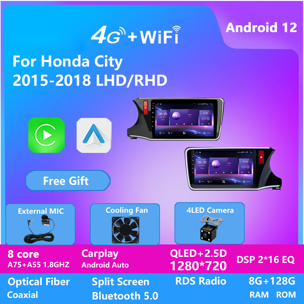 2.5D Screen Car Player Video Android Navigation And Entertainment System Head Unit 64G For Honda CITY 2015-2018
2.5D Screen Car Player Video Android Navigation And Entertainment System Head Unit 64G For Honda CITY 2015-2018
