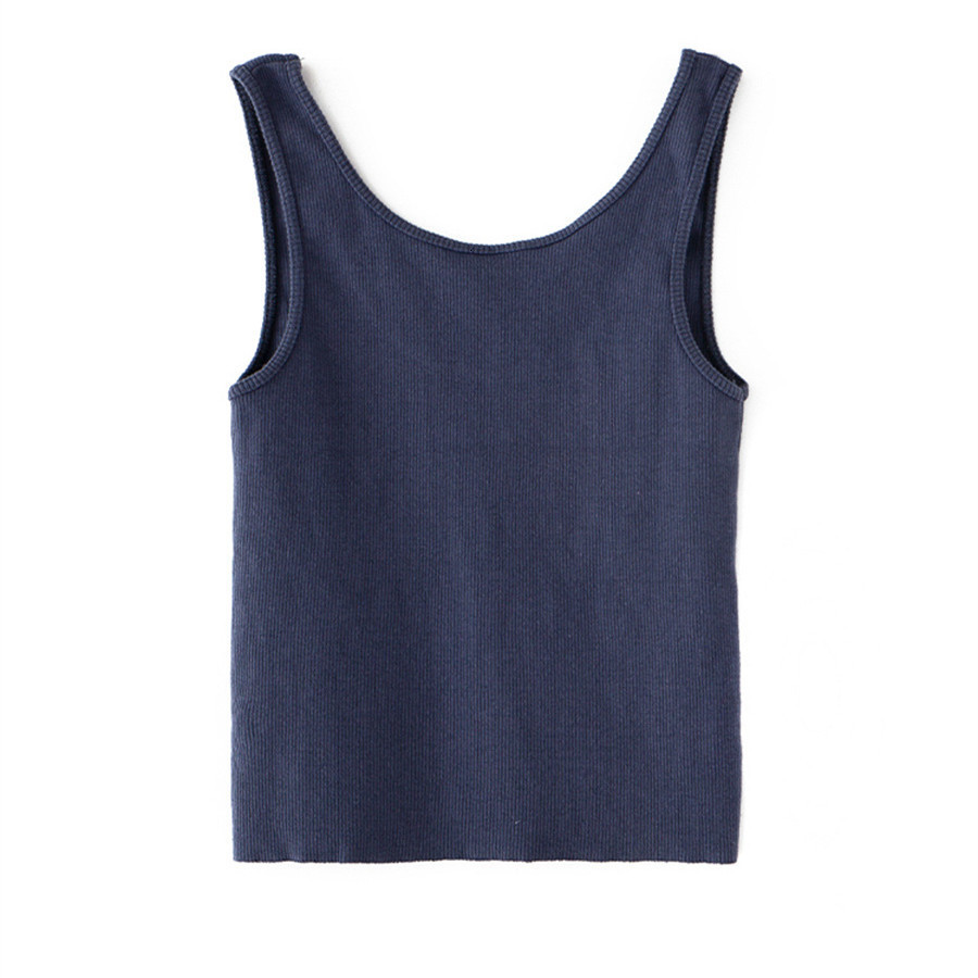 Camisoles Tanks PUWD Vintage Women Soft Cotton Slim Tank Summer Fashion Ladies Sleeveless Solid Short Tops Girls Chic Streetwear Top 230420