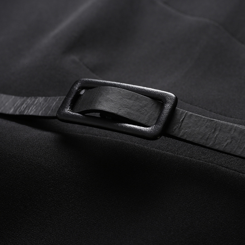 Casual Dresses Black Fashion Elegant Dress Women's Summer Hepburn Style Sleeveless Belt Long V-neck A-Line Dress 230408