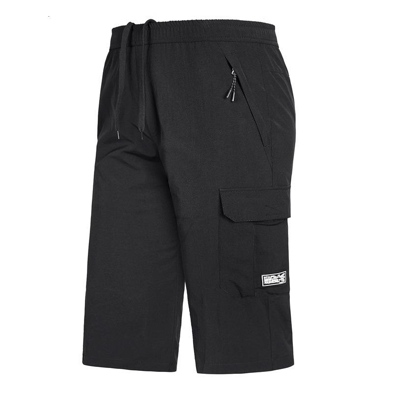 Men's Shorts Men's Summer Shorts Large Size 5xl 6xl 7xl 8xl Quick Dry Breeches Bermuda Men's Elastic Zipper Pocket Long Men's 2304