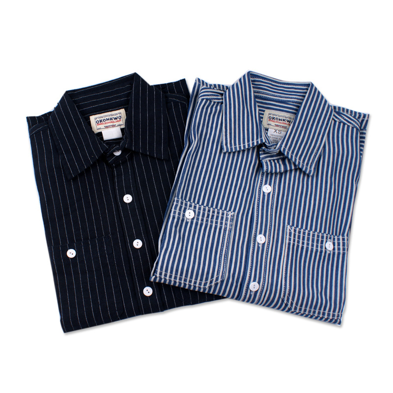 Men's Casual Shirts Men's Leisure Railway Retro Long sleeved Western Worker Shirt Slim Fit 230408