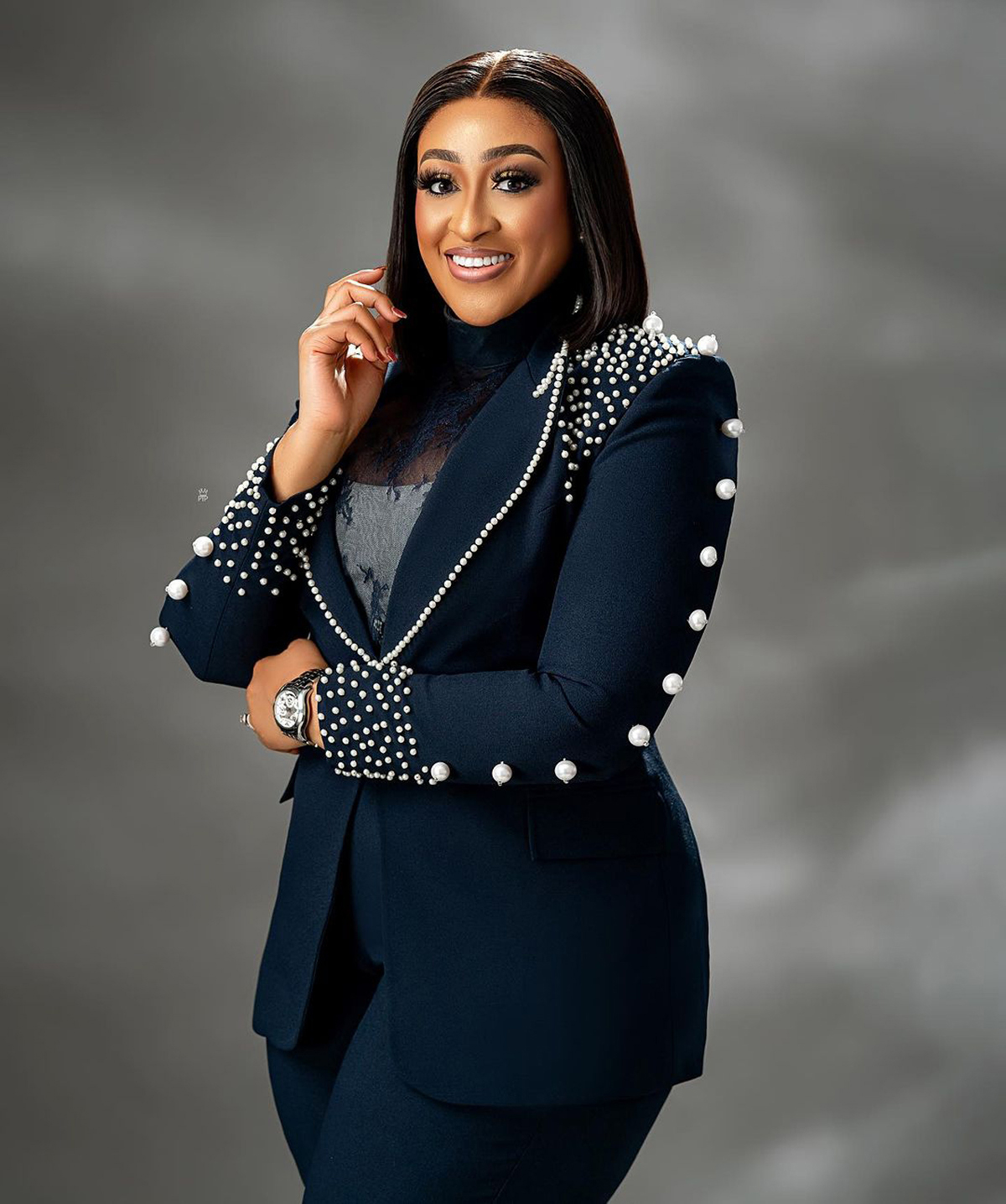 Plus Size Beads Women Pant Suit Slim Fit Pearls Blazer Top Sets Ladies Party Fashion 2 Pieces Custom Made Outfits