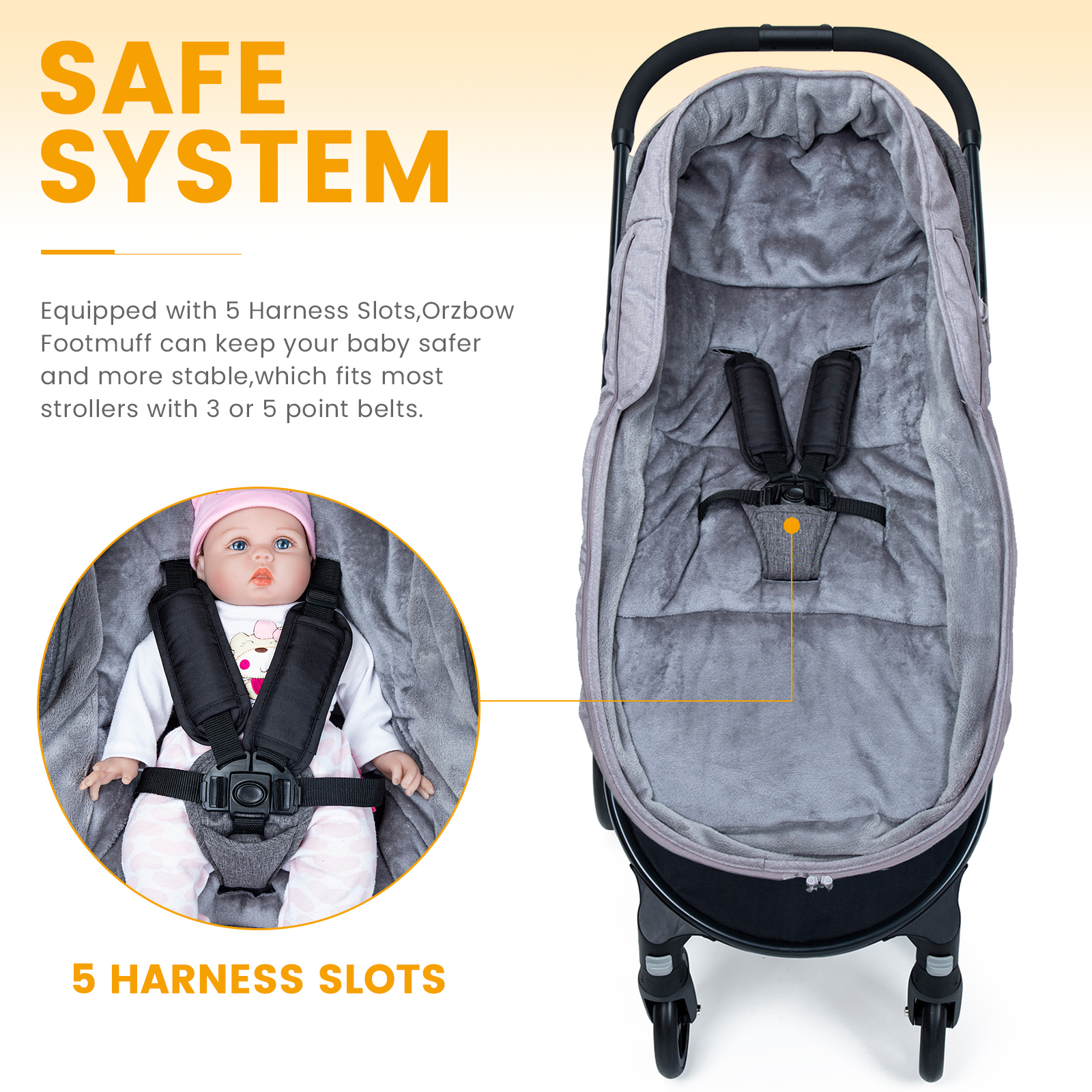 s Orzbow Winter Baby Neonatal Envelope Baby Cart Children's Feet Muff Children's Feet Cover Travel 230407