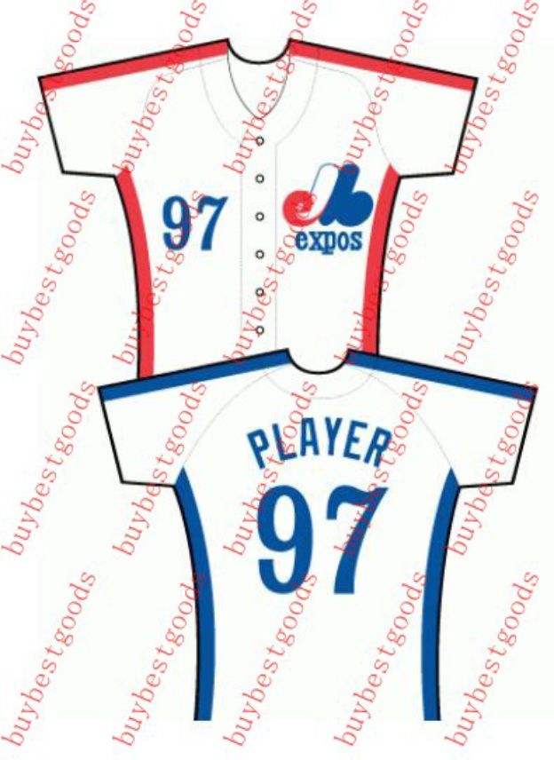 Baseball Jersey Montreal Expos 30 Tim Raines 27 Vladimir Guerrero Custom Pete Rose Pedro Martinez Gary Carter Andre Dawson Stephen Strasburg Jerseys S