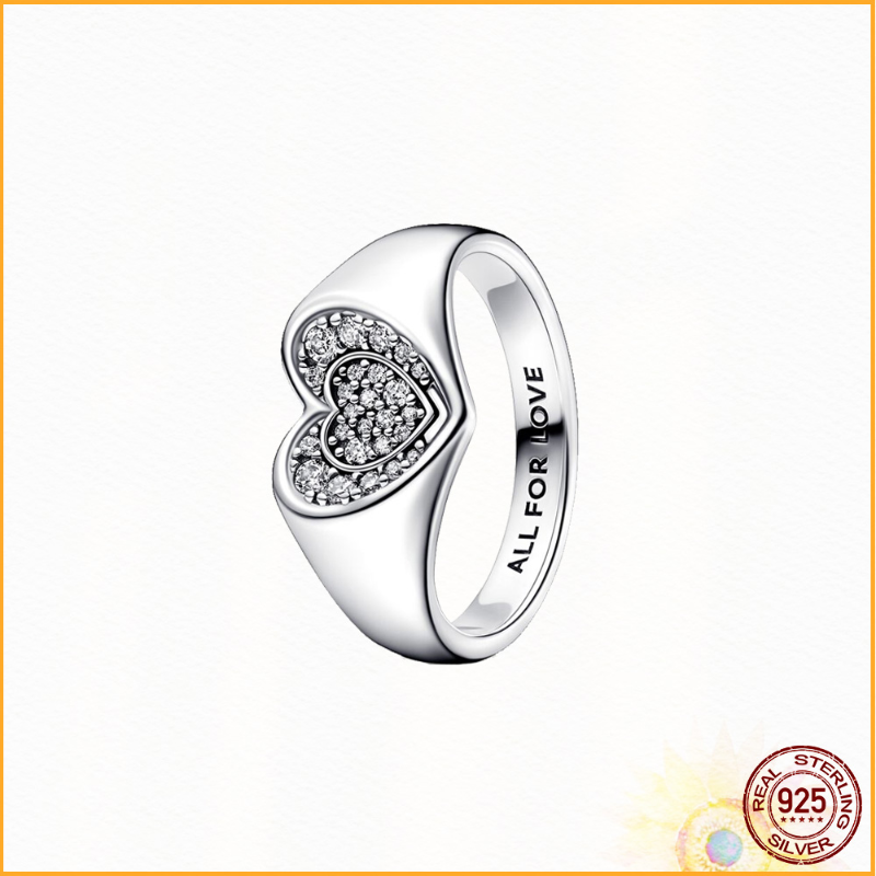 New 925 Sterling Silver Heart Cushion Couple Rings Series Ladies Ring Anniversary Gift Jewelry Free Delivery