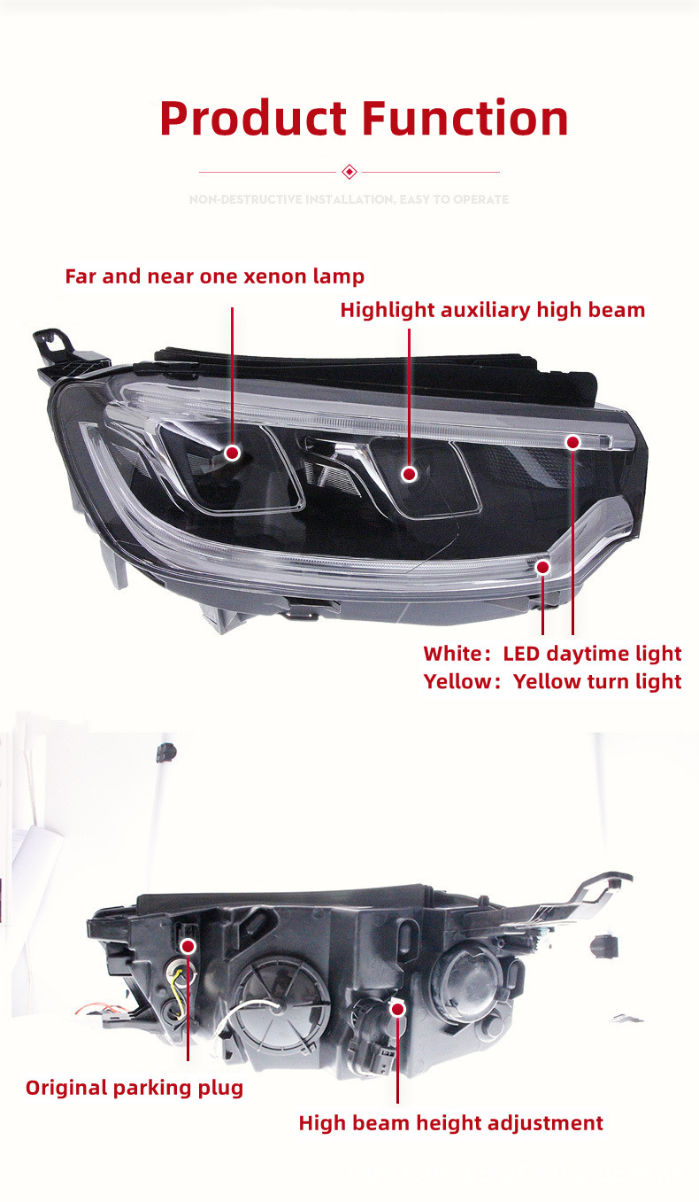 Auto Accessory LED Headlights for Citroen C3-XR 20 15-20 17 Turn Signal Highlight LED Front Lamp Car Assembly