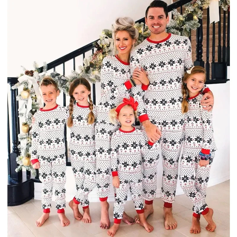 Family Matching Outfits Adult Kid Home Clothes Tops Cartoon Pants Xmas Sleepwear Baby Nightwear Christmas Family Matching Outfit Pajamas Print Sets 23