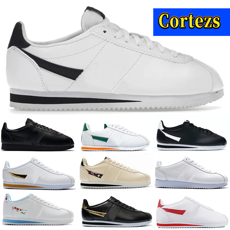 Designer Cortez Running Shoes Mens Womens Sneakers Cortezs Classic Basic Leather shoes Black White Forrest Gump Stranger Things fashion Men Women Sports Trainers
