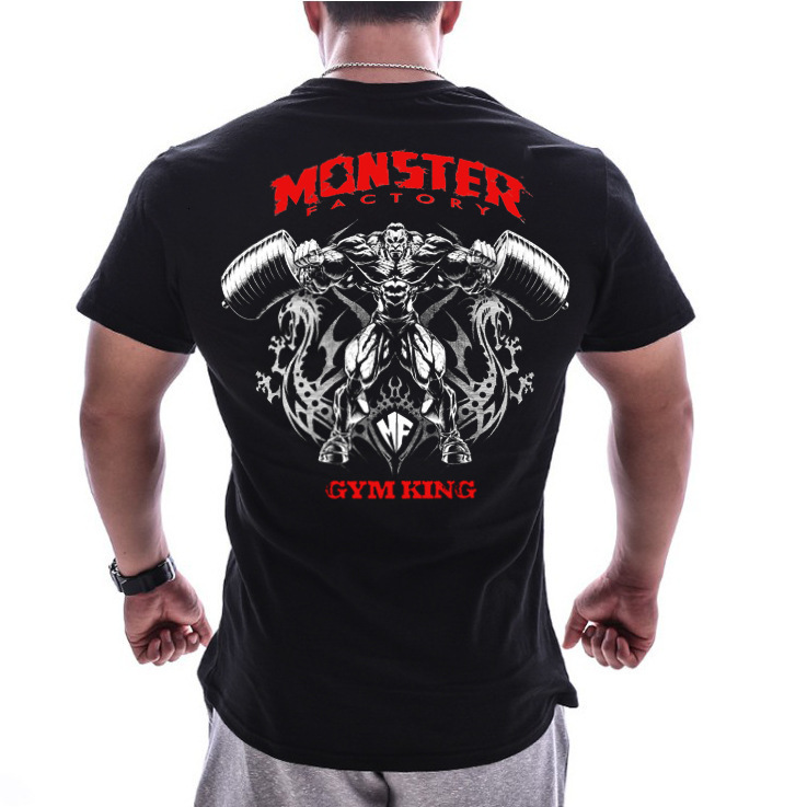 Mens TShirts T Shirt Bodybuilding Clothing Short sleeve Men Fashion European big size Casual For Male tops fitness oversized 230407