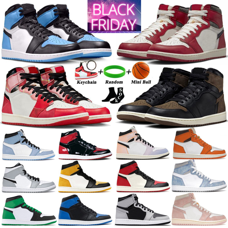 2024 Mens Basketball Shoes Palomino UNC Toe Lost and found Bred Patent University Blue Lucky Green Denim Chicago Designer Men Sneakers Women Sports Trainers