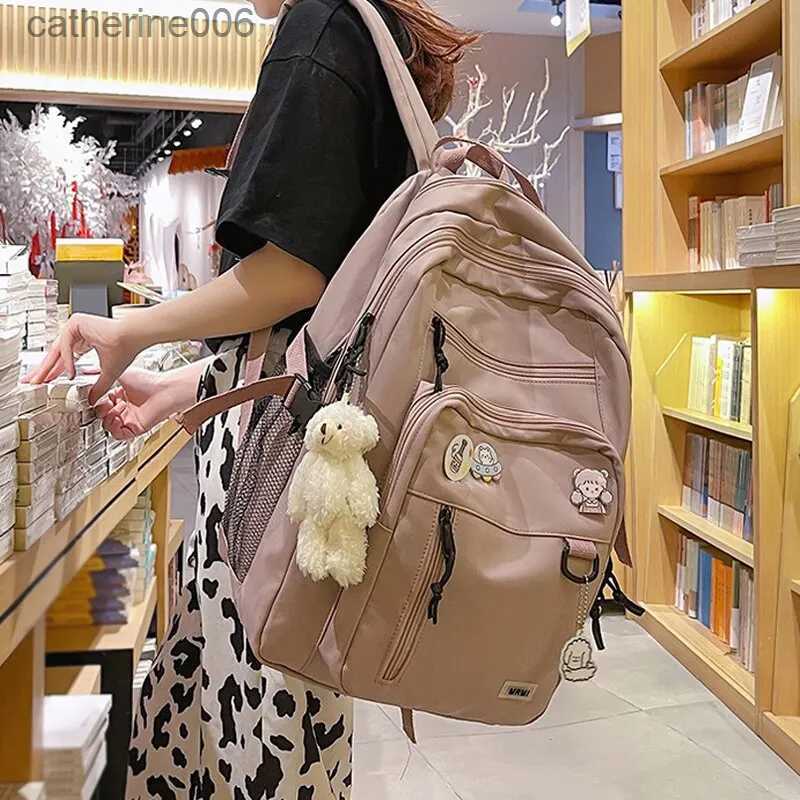 Backpacks Fashion Student College Backpack Large Capacity Cute Student College Backpack School Bag Middle Student Teens Travel BackpackL231108