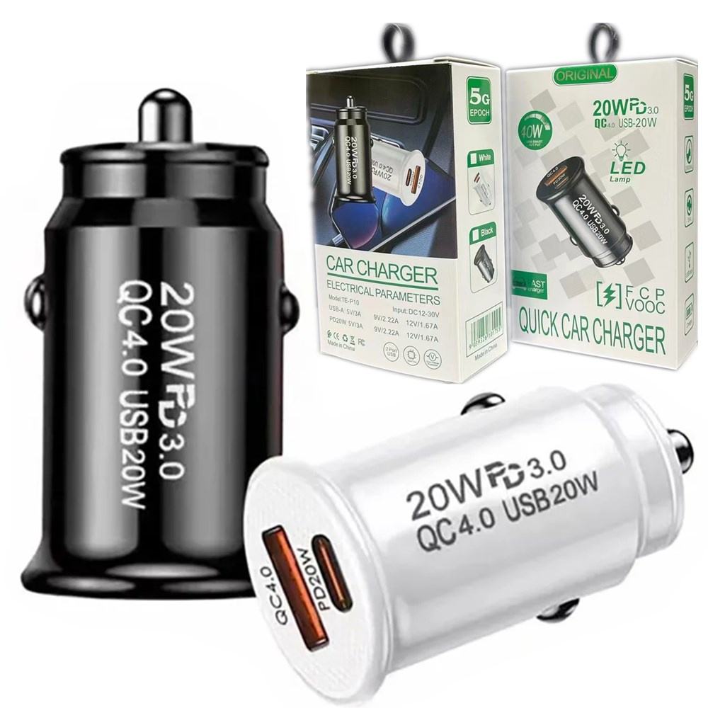 Mini Portable 20W USB C Car Charger Fast Quick Charging 3.1A Vehicle Type-c Car Chargers For IPhone 14 15 pro max Samsung S23 S24 Power Adapters GPS p