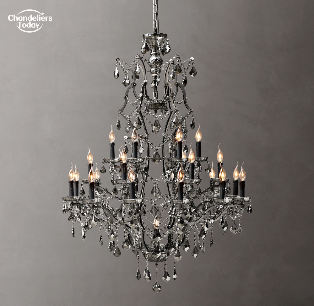 19th C. Rococo Iron & Crystal Chandeliers Lighting Retro Candle LED Black Pendant Lights for Dining Room Bedroom Foyer Hanging Lamps Lustre
19th C. Rococo Iron & Crystal Chandeliers Lighting Retro Candle LED Black Pendant Lights for Dining Room Bedroom Foyer Hanging Lamps Lustre