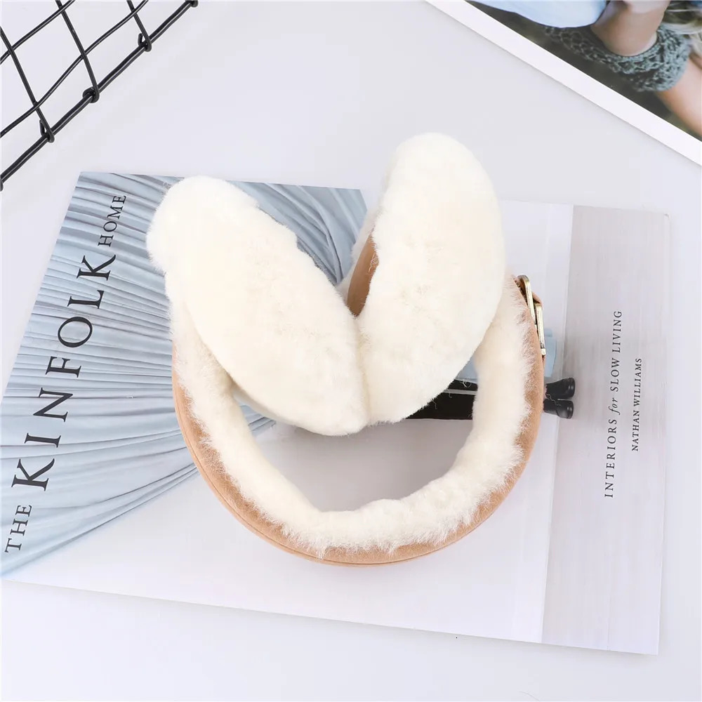 Ear Muffs Unisex Winter Warm Shearling Wool Earmuffs Ear Earflap Plush Earmuff Girls Ladies Women Hairbands Ear Muffs Ear Warmer 231107