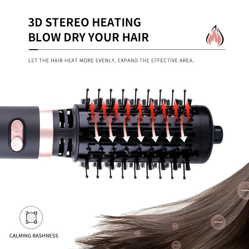 Curling Irons 2in1 rotary Air Spin Brush Kit for Styling and Frizz Control Hair Dryer Brush 2 Detachable Auto-Rotating Curling Brush 231109