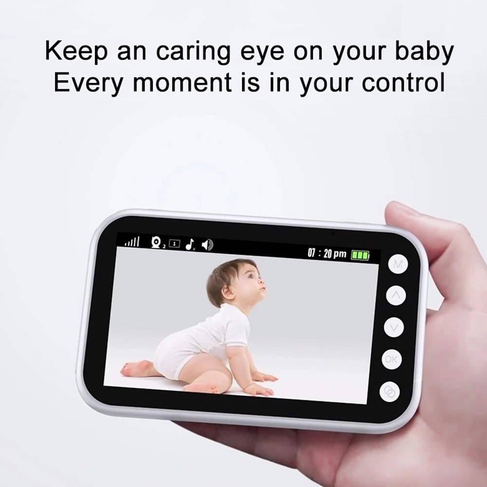 4.3-inch Video Baby Monitor with Camera and Audio Remote 2-Way Talk Infrared Night Vision 8 Lullabies