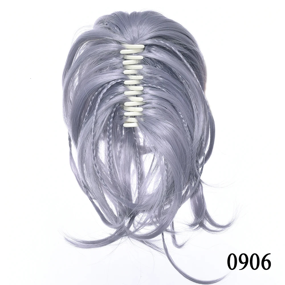 Synthetic Wigs Soowee Women's Hairpiece Synthetic Hair Blonde Black Brown Clip In Hair Curly Little Tail Claw Ponytail 231108