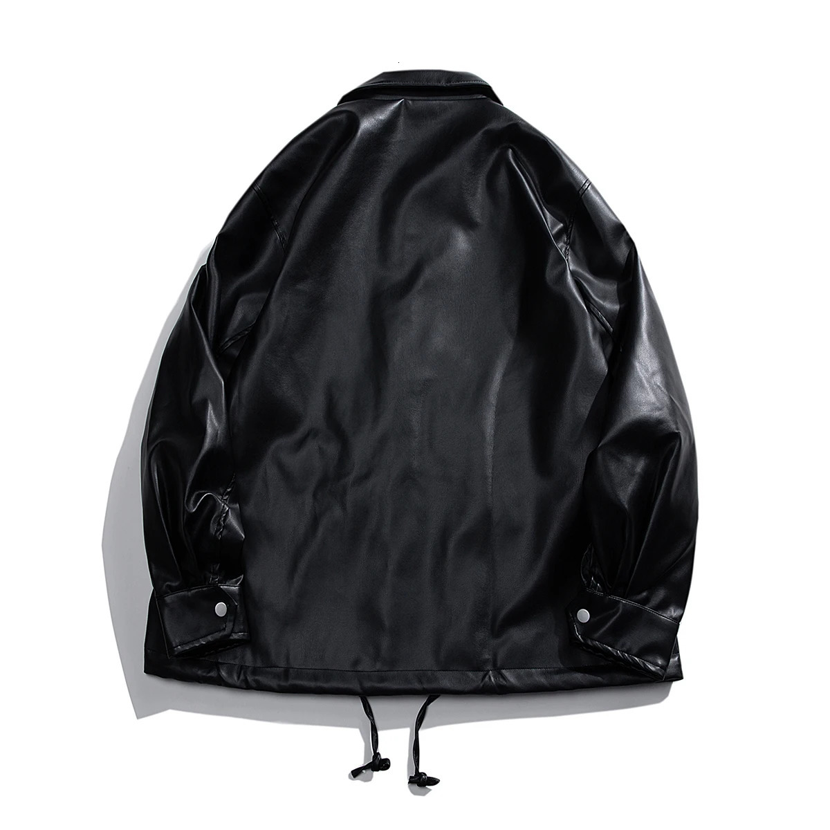 Men's Leather Faux Leather Pu Leather Jacket Men Black Faux Motorcycle Biker Suede Outerwear Fashion Bomber Jackets Mens Turn Down Collar Zipper 