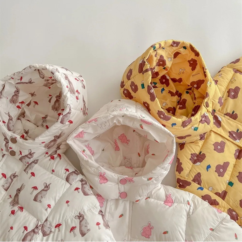 Jackets Children's Outwear Cartoon Winter Coat Velvet Cotton-padded Parkas For Boys And Girls Casual And Wram 231109