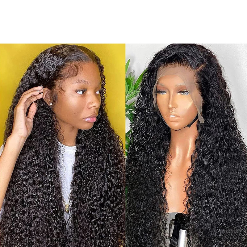 Sythetic Hair Wigs Corn Perm Long Curly Hair Small Curly African Wig Black 1B Color High Temparature Fiber