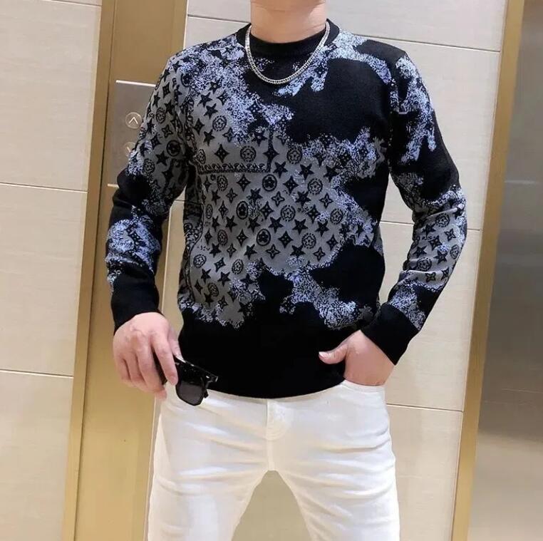 L3036 men designer sweater pullover slim fit long sleeve autumn mens sweater jumper