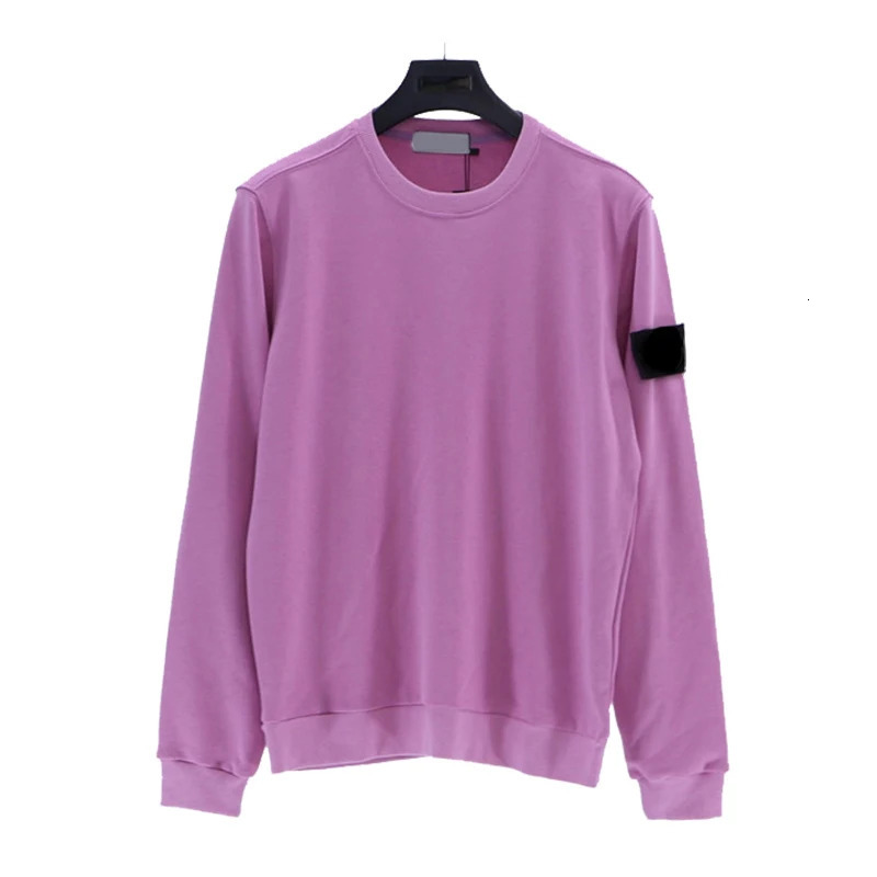 Men's Hoodies Sweatshirts Fashion Round Neck Solid Color Stone for Women Men Sweatshirt Spring Autumn Cotton Loose Sleeve Label Pullovers Pink 23