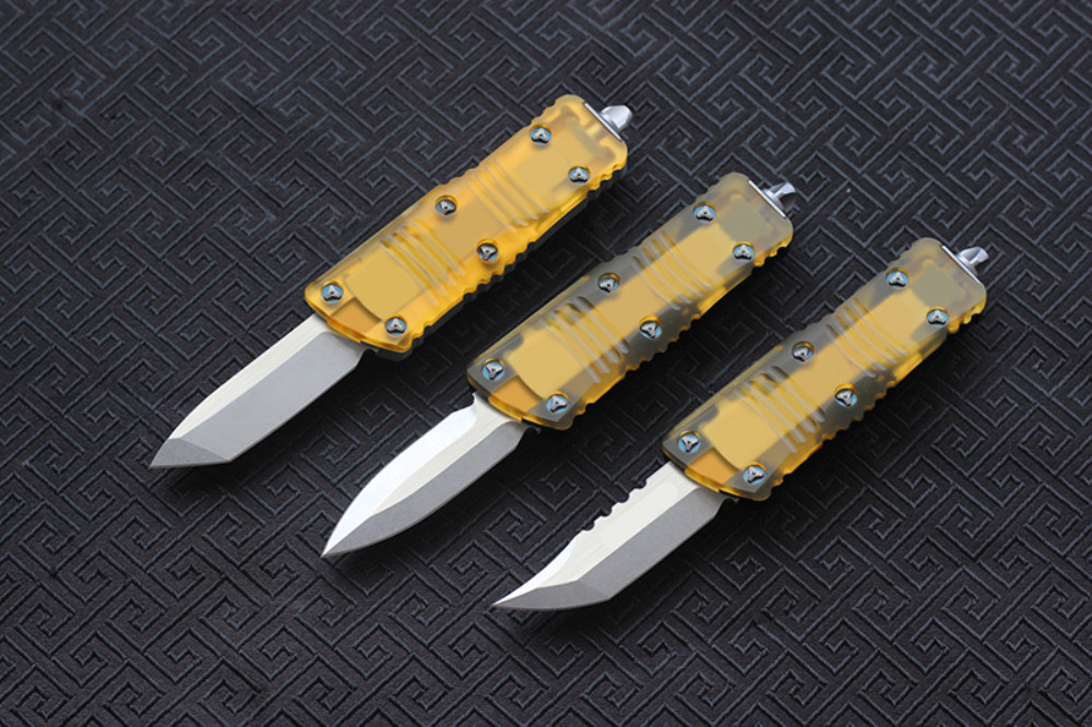 VESPA MiNi 420 stainless steel clamp M390 blade 7075 aluminum+PEI handle Survival EDC Camping hunting outdoor kitchen tool key utility knife