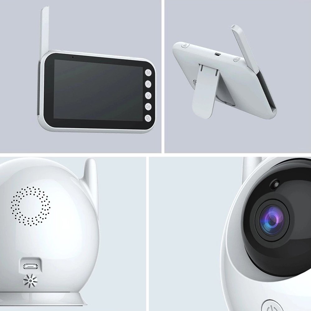 4.3-inch Video Baby Monitor with Camera and Audio Remote 2-Way Talk Infrared Night Vision 8 Lullabies