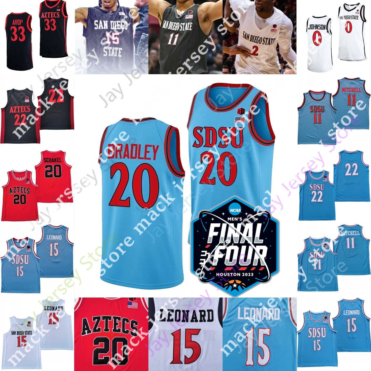 2023 Final Four 4 Jersey College San Diego State Aztecs SDSU Basketball NCAA Matt Bradley Darrion Trammell Leonard Butler Jaedon LeDee Parrish Johnson Mitchell, Black former
2023 Final Four 4 Jersey College San Diego State Aztecs SDSU Basketball NCAA Matt Bradley Darrion Trammell Leonard Butler Jaedon LeDee Parrish Johnson Mitchell, Black former