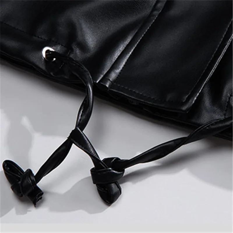 Men's Leather Faux Leather Pu Leather Jacket Men Black Faux Motorcycle Biker Suede Outerwear Fashion Bomber Jackets Mens Turn Down Collar Zipper 