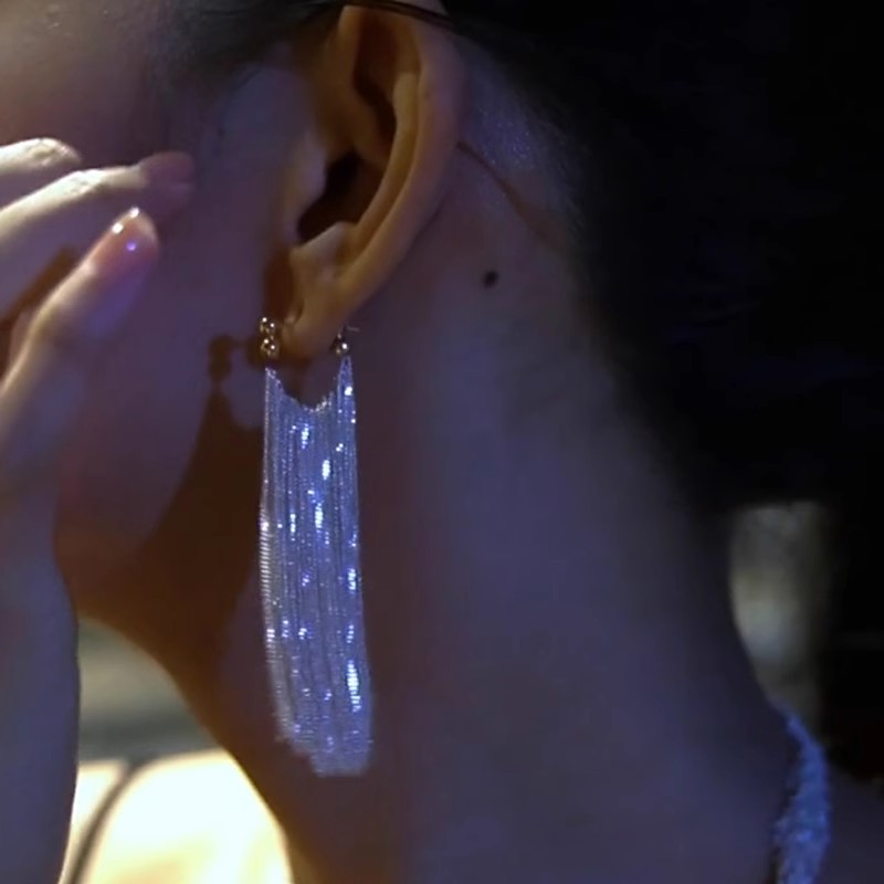 Long Tassel Earrings For Bridal New Fashion Trend Female Jewelry Sliver Eearring Wedding Party Accessories