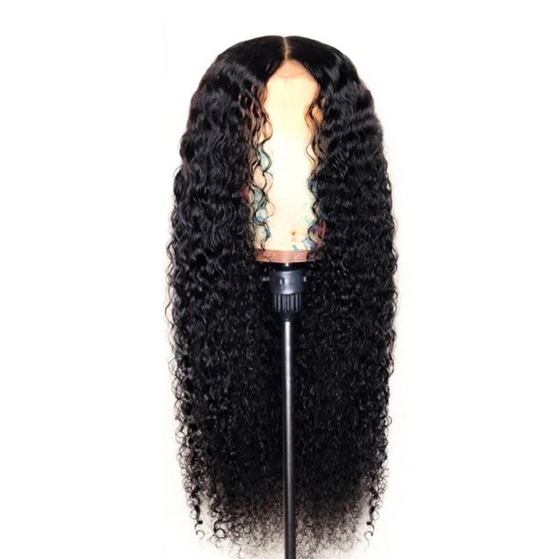 Sythetic Hair Wigs Corn Perm Long Curly Hair Small Curly African Wig Black 1B Color High Temparature Fiber