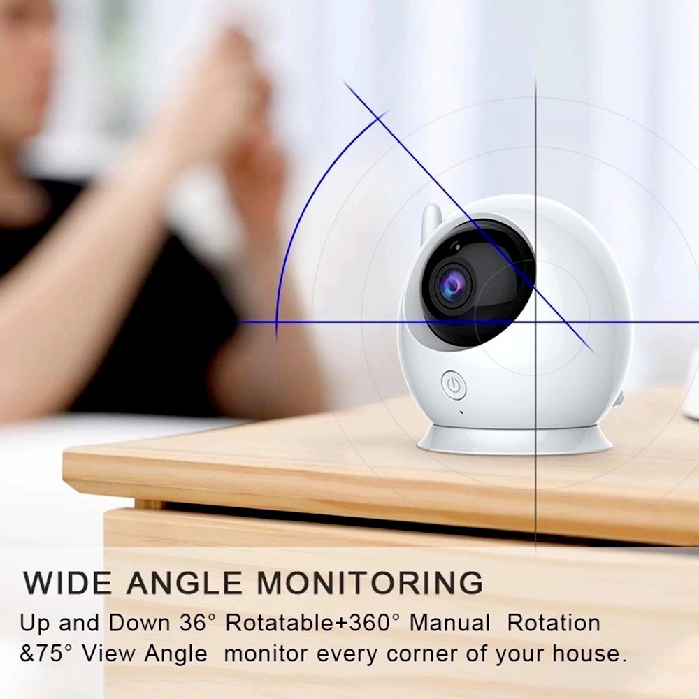 4.3-inch Video Baby Monitor with Camera and Audio Remote 2-Way Talk Infrared Night Vision 8 Lullabies