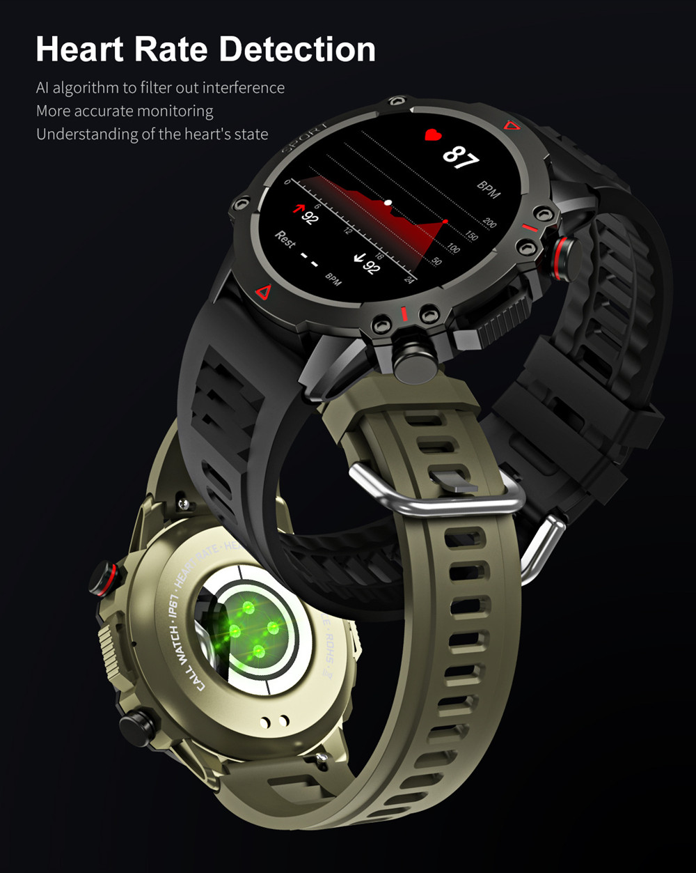 TF10 Pro Smart Watch Men 1.53inch Screen Bluetooth Calling IP67 Waterproof Heart Rate Blood Oxygen Sport Fiess Tracker for Android iOS free shipping