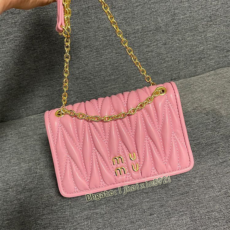 Shoulder Luxurys Designers bags Bag Mini miu Chain bag wrinkle handbags Pochette small square bag Crossbody handbag Women Purses Card Holder Messenger Purse CLN5, Pink
Shoulder Luxurys Designers bags Bag Mini miu Chain bag wrinkle handbags Pochette small square bag Crossbody handbag Women Purses Card Holder Messenger Purse CLN5, Pink