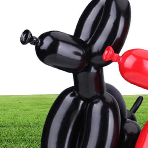 Creative Poop Dog Animals Statue Squat Balloon Art Sculpture Crafts Desktop Decors Ornaments Resin Home Decor Accessories 2108044622315