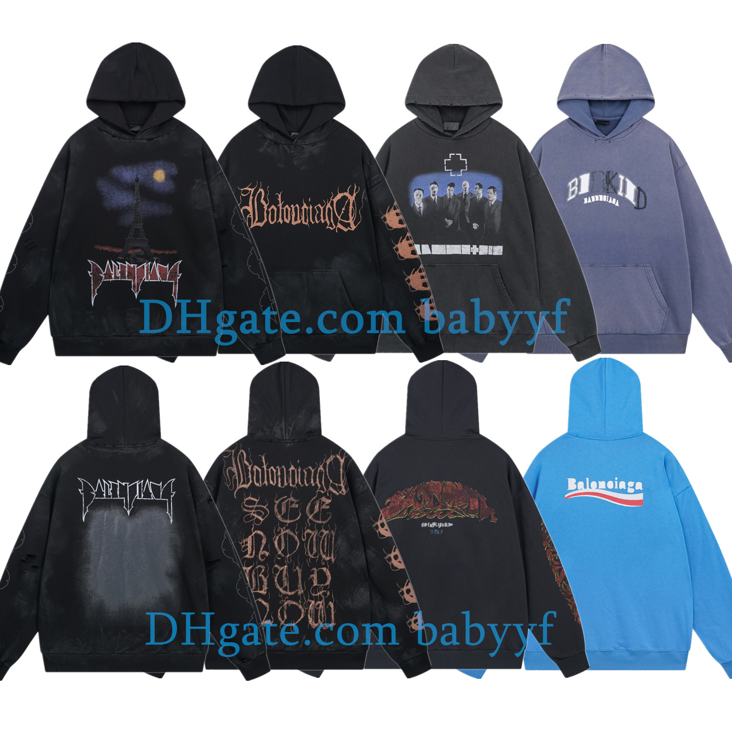 Men hoodies loose fitting sweater Trendy and cool pullover Couple style top woman hoodies Top quality fabric European size hoodies Strong people can also wear it ssss