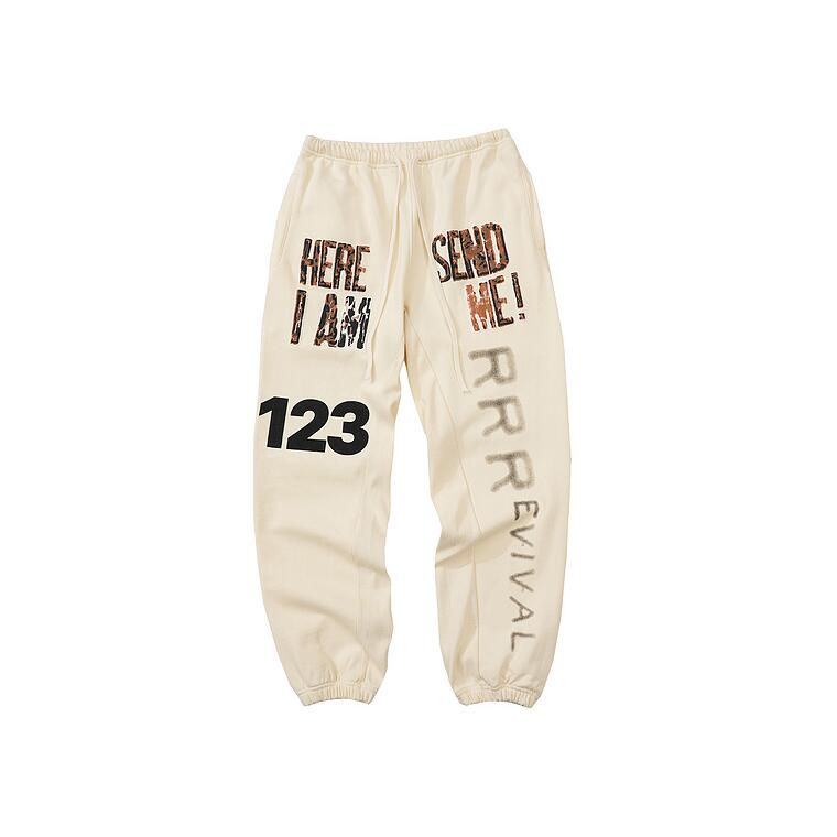 Letter Print Pants Men Women Fashion Streetwear Sweatpants Drawstring Loose Pants