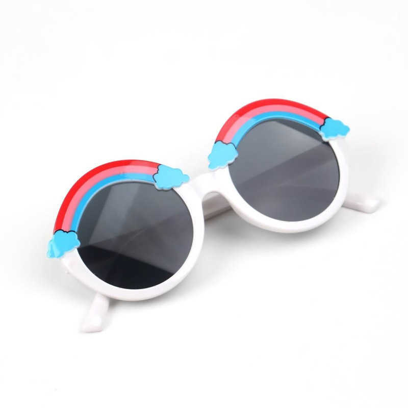 Sunglasses Kids Sunglasses Girls Boys Brand Round Rainbow Colorful Children's Sun Glasses Fashion Pink Shade Baby Eyewear UV400 2-8 Years Z0408