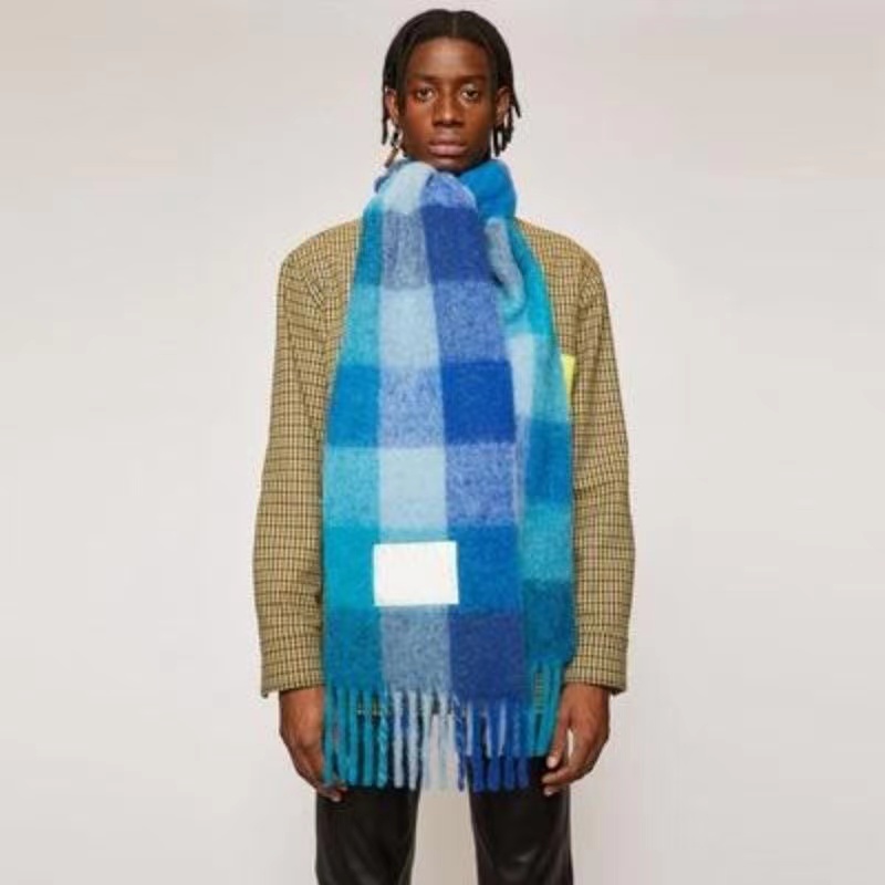 Women Sacrf Cashmere Winter Scarf Scarves Blanket Type Colour Chequered Tassel LJ2009158C1P