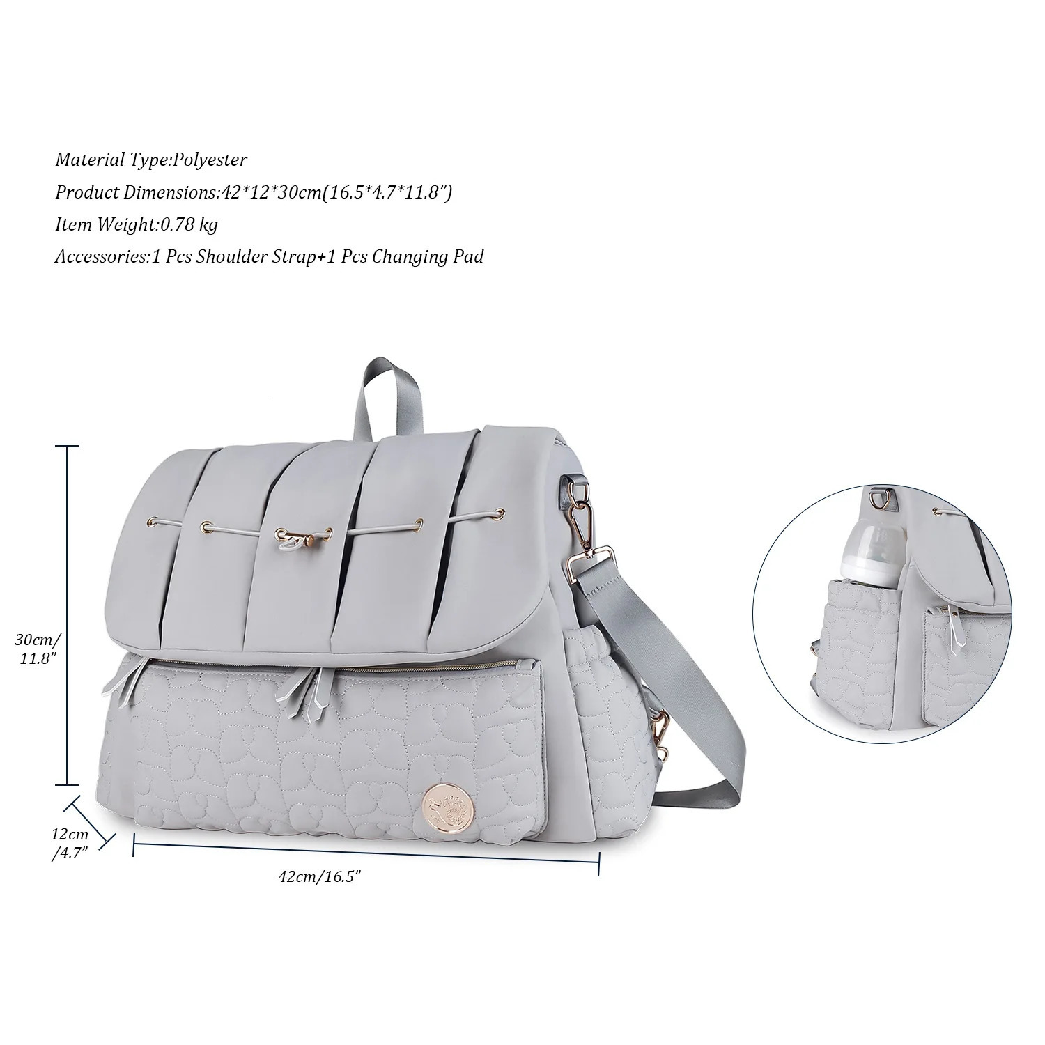 Diaper Bags Baby Diaper Bag Waterproof Quilted Embroidered Mommy Backpack Large Capacity Women Shoulder Bag with Changing Pad 231108