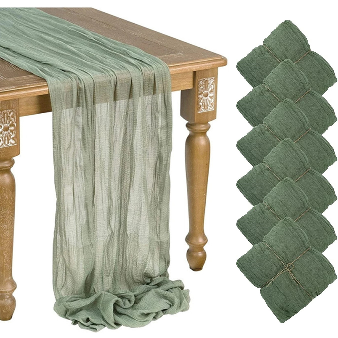 Table Runner 6 Pack Cheese Cloth Goz Table Runner Country Wedding Table Decoration 90 * 300CM Bohemian Wedding Reception Christmas Table Runner 230408
Table Runner 6 Pack Cheese Cloth Goz Table Runner Country Wedding Table Decoration 90 * 300CM Bohemian Wedding Reception Christmas Table Runner 230408