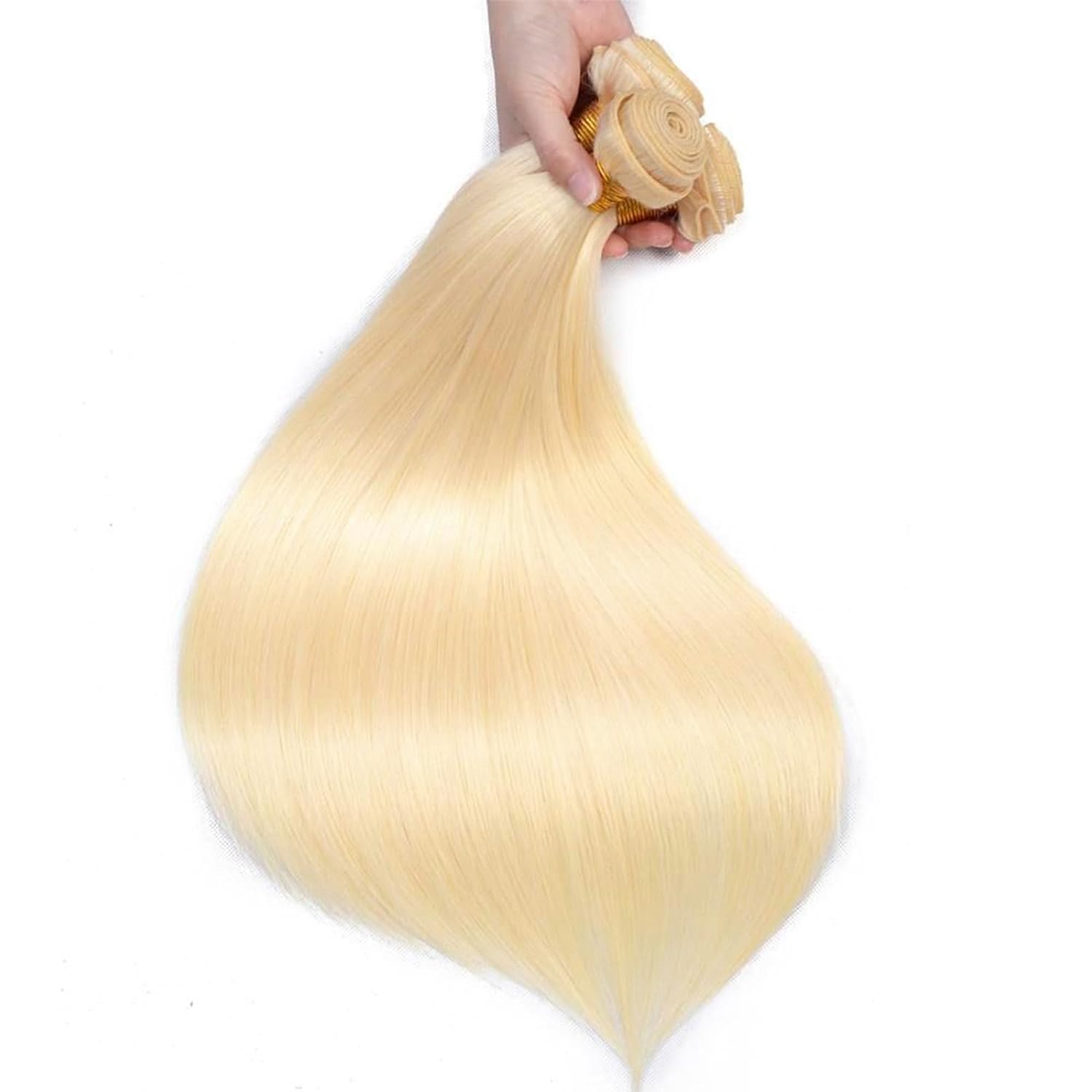 613 Blonde Brazilian Straight Human Hair Weaves Full Head 3pcs/lot Double Wefts Remy Hair Extensions